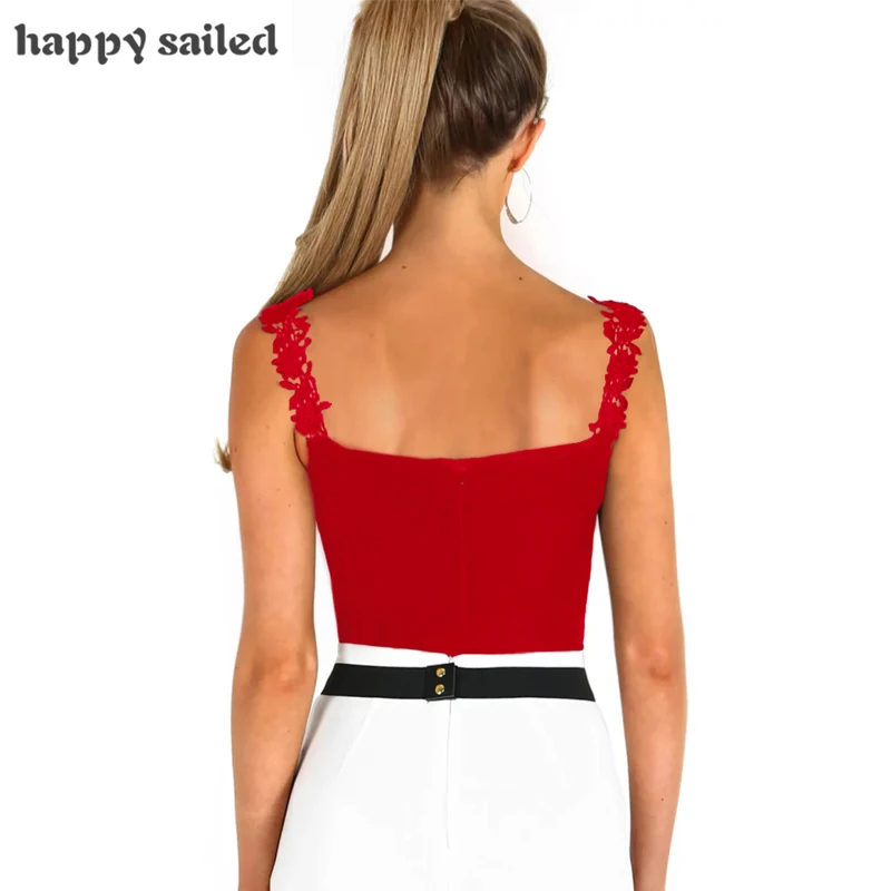 Счастливый уплыл Винтаж кружева красный крючком Plunge Bodysuit LC32221 Для женщин цельный