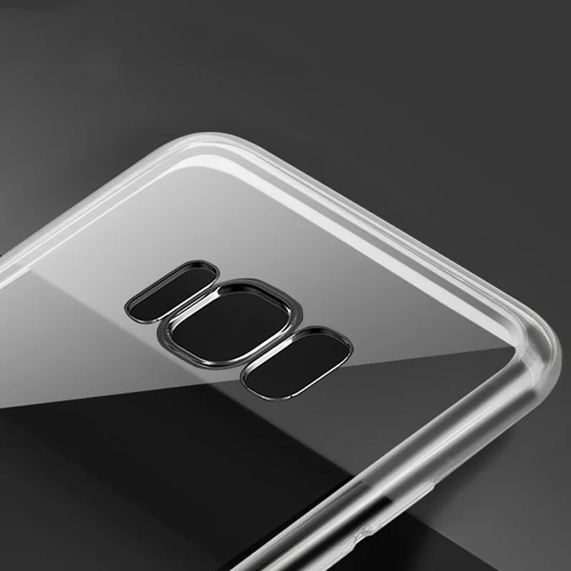 Nkobee прозрачной для Galaxy S8 силиконовый чехол ТПУ Samsung Прозрачный Футляр плюс крышка