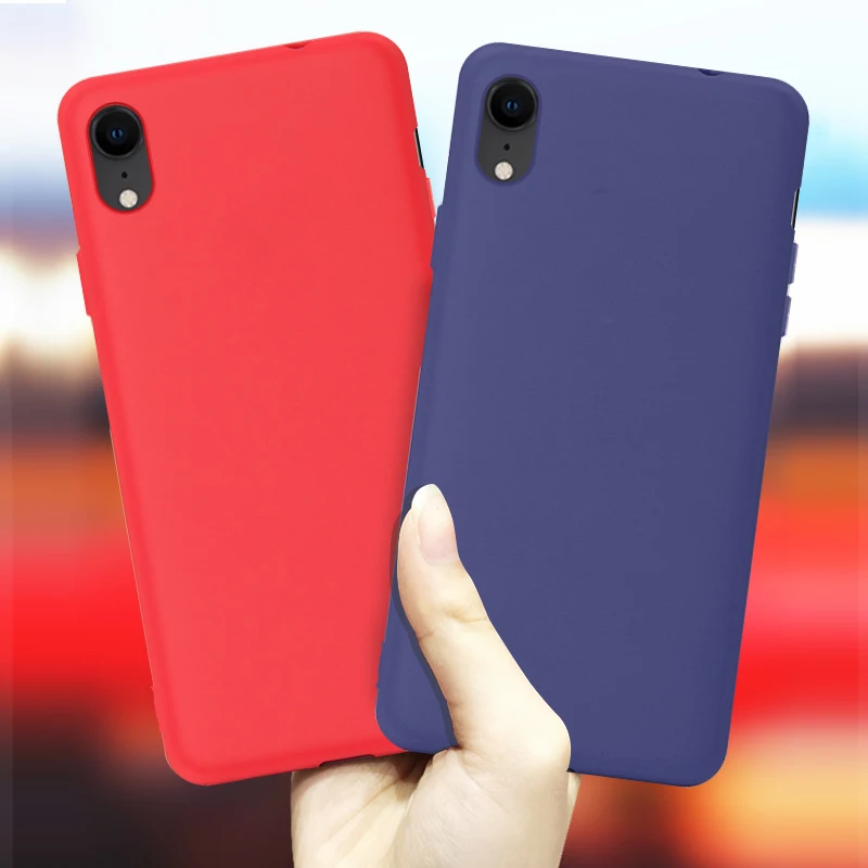 Новые однотонные силиконовые чехлы для пар Apple iPhone XR X XS Max 6 6S 7 8 Plus 10 мягкий чехол