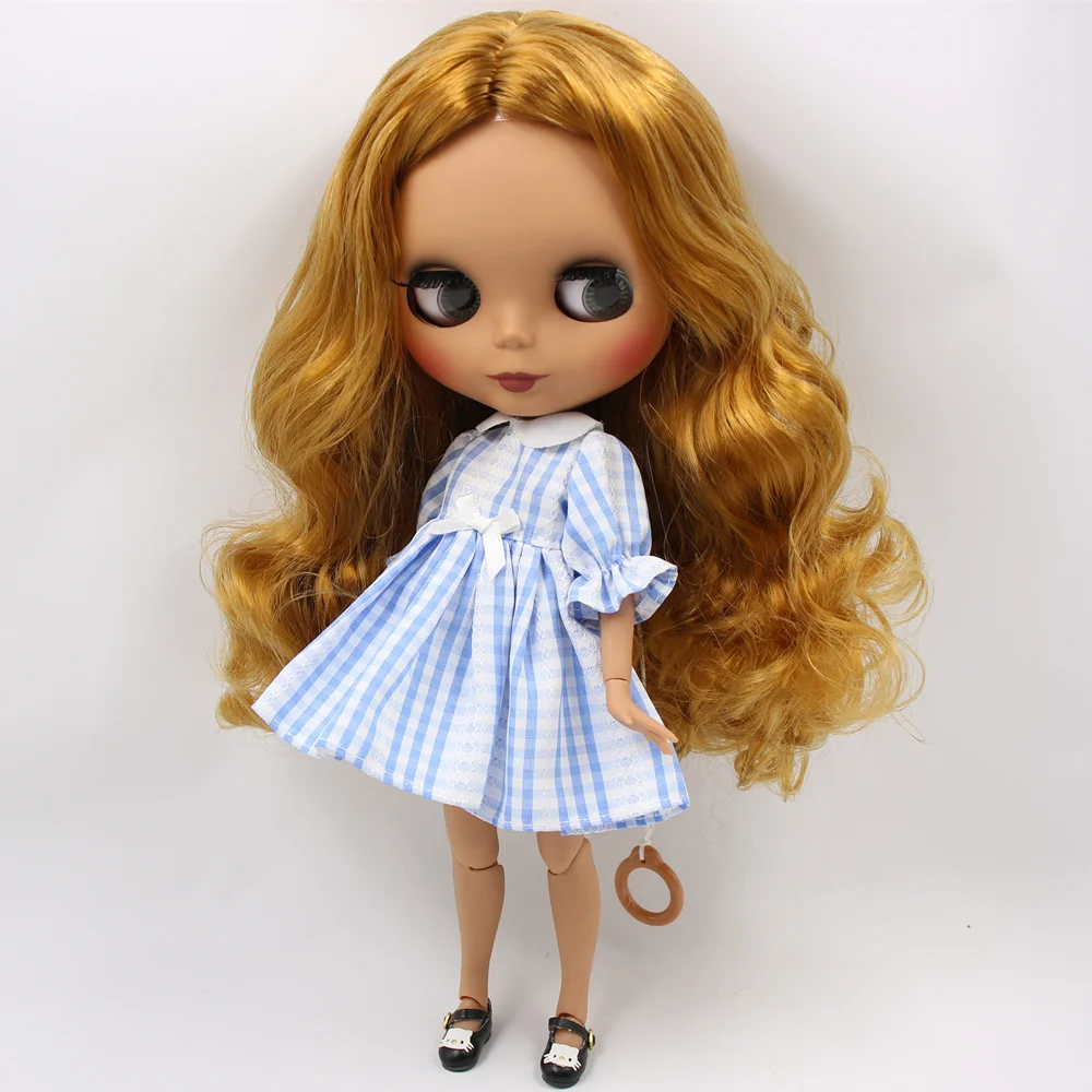 Ледяной DBS Blyth кукольные нет. BL0635 золотистые волосы на заказ 1/6 bjd ob24 платье для