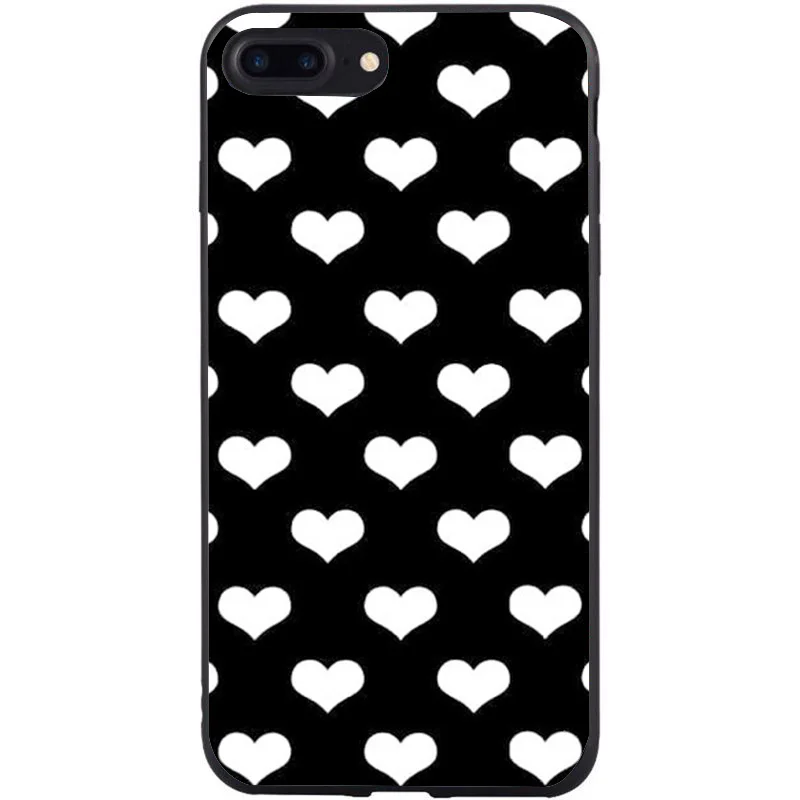 Простой смайлик телефон чехол для iphone 8 Fundas Coque 6 S 7 Plus 5 5S SE Черный кремний Capa |