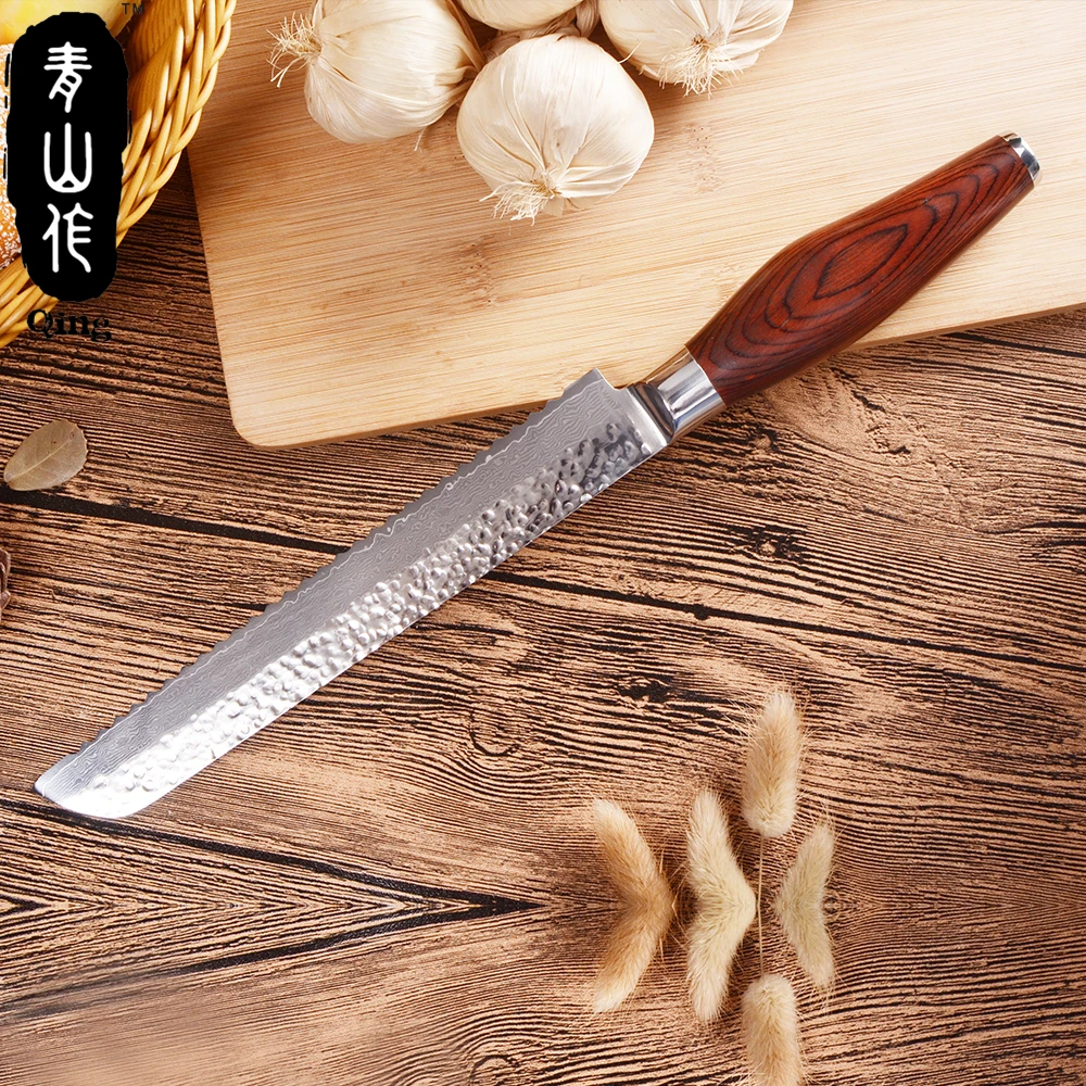 Нож пищевой японский из дамасской стали 8 дюймов 67 слоев|japanese damascus knives|damascus knives