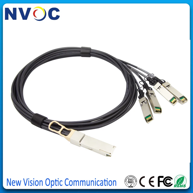 40G QSFP к 4 SFP + 5M AWG28 Пассивный кабель прямого подключения меди Twinax DAC 4SFP10G CU5M 4SFP