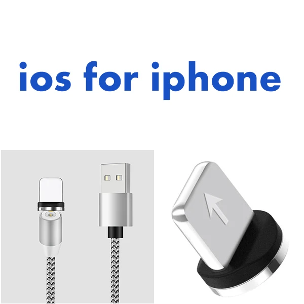 Белый 1 м/2 м Магнитный USB кабель для IPhone Xs Xr 8 7 Plus 6S usb type C кабель Micro USB кабель для зарядки для samsung Xiaomi HUAWEI LG - Цвет: Белый