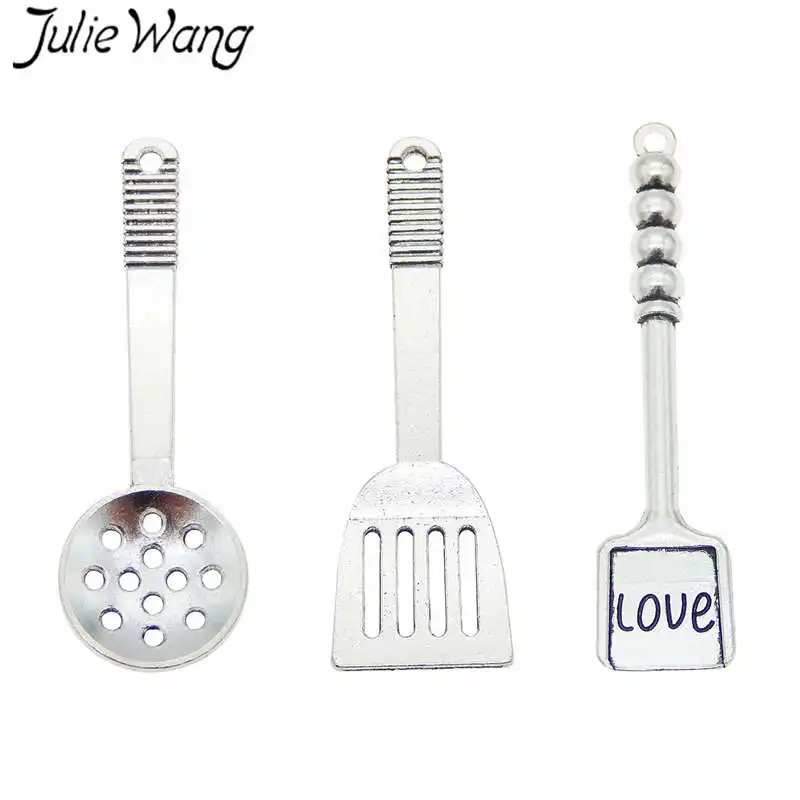 Julie Wang 3 шт. Смешанная кухонная лопатка кухонный инструмент подвески сплав