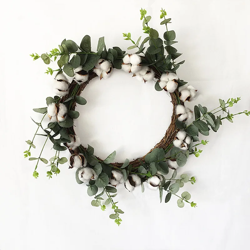 

Manufacturer wholesale new cotton wreath Christmas Halloween lintel decoration Free Shipping