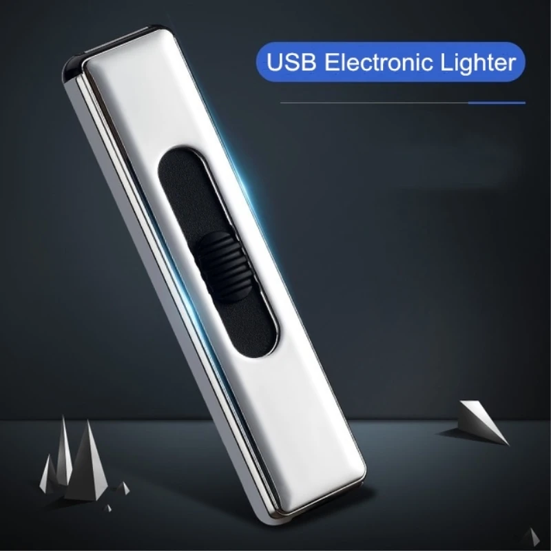 Мини USB перезаряжаемая Электронная зажигалка двухсторонняя электрическая