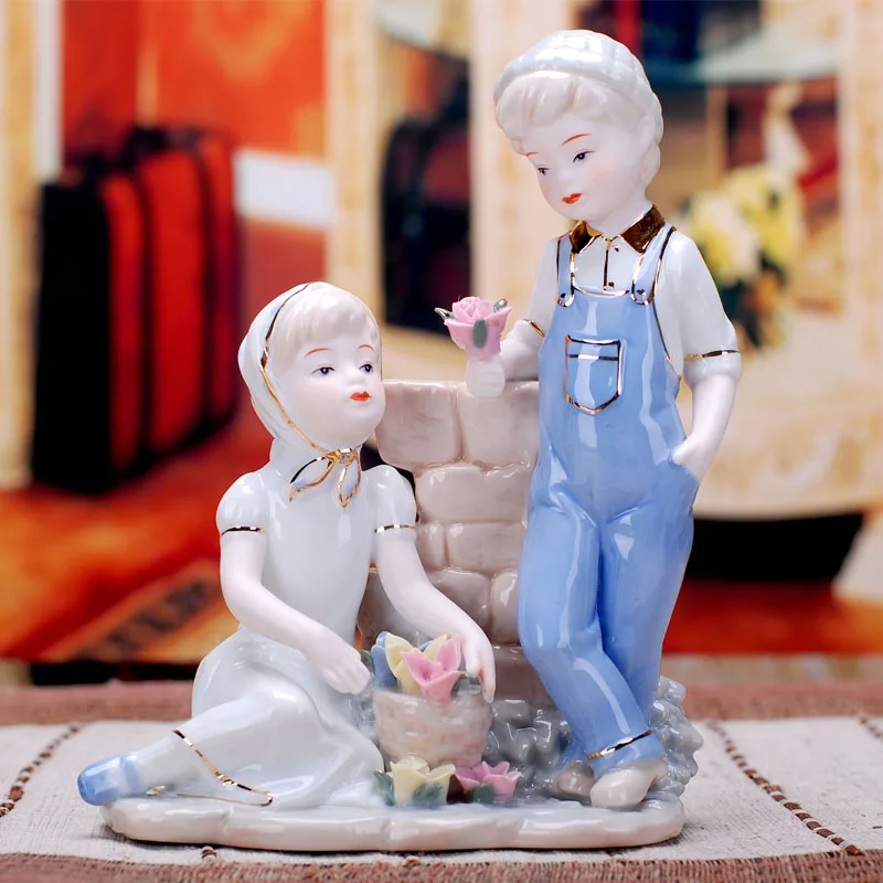 Цзиндэчжэнь современные керамические украшения украшение для дома модная простая Западная женская статуя