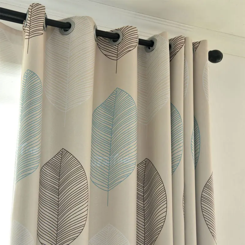 Ретро Печать листьев полузатемненные занавески для дома гостиной спальни окна