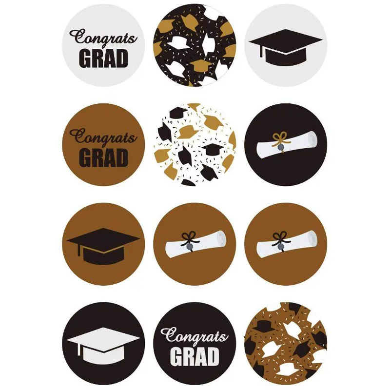 120 шт./компл. Новинка Выпускной доктор шляпа бутылка для воды этикетка наклейки 2019