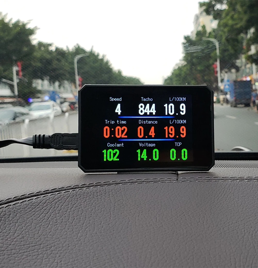 GEYIREN P16 5,8 TFT OBD Hud Дисплей Цифровой Автомобильный проектор скорости бортовой компьютер OBD2 измеритель скорости лобового стекла