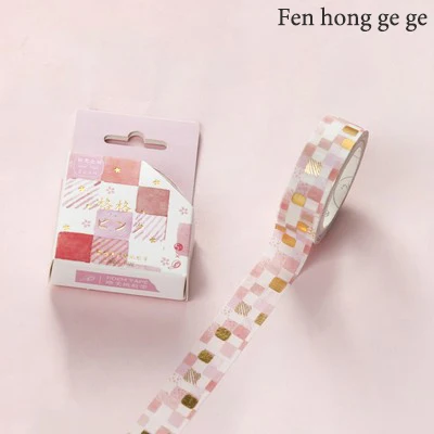 JIANWU 15 мм* 5 м розовая Сакура Милая васи лента прозрачная Маскировочная лента Kawaii Декор Наклейка для дневника школы пуля журнал kawaii - Цвет: fen hong gege