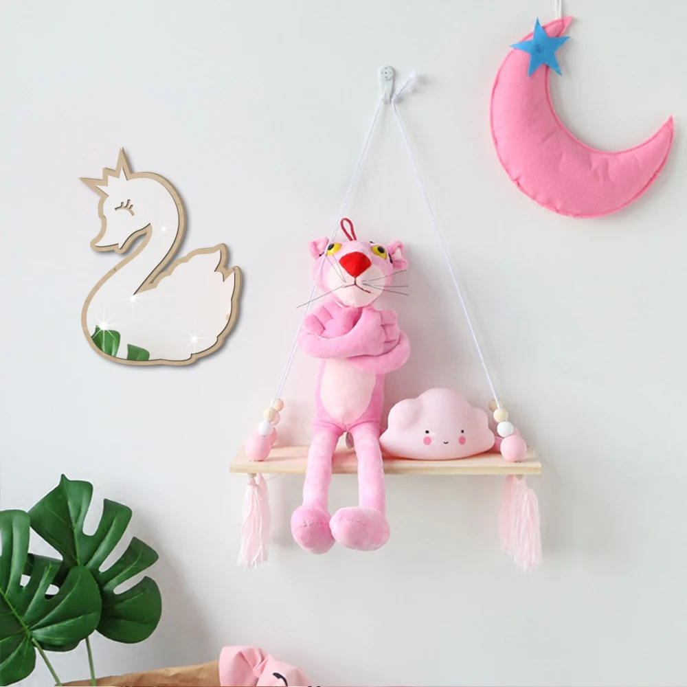 Корона Лебедь висячая объемная Зеркальная Наклейка акриловая DIY самоклеющаяся