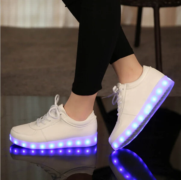 Размеры 27 46 USB зарядка Tenis Led Feminino Basket Light Up кроссовки для детей мальчиков и девочек