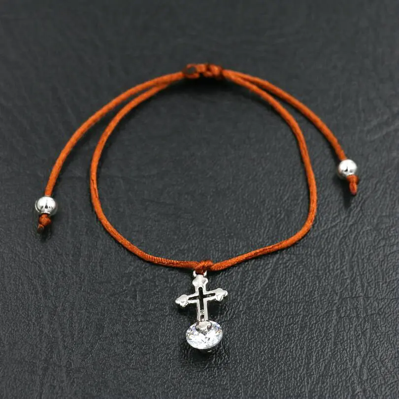 Навсегда в любви кресты браслет для мужчин и женщин с яркими кристаллами Циркон