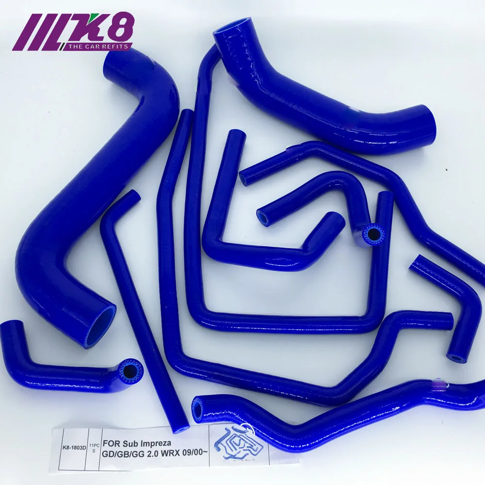 Силиконовый шланг для радиатора IMPREZA WRX/STi GDA GDB/GB/GG 2000 2008 красный/синий/черный|Шланги и зажимы| |