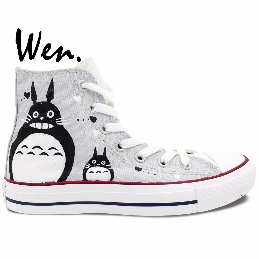 Вэнь аниме Ручная Покраска обувь дизайн на заказ Мой сосед Тоторо мужские