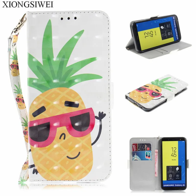 Чехол для Samsung Galaxy J6 2018 чехол флип-чехол из искусственной кожи телефона J600F J600 |