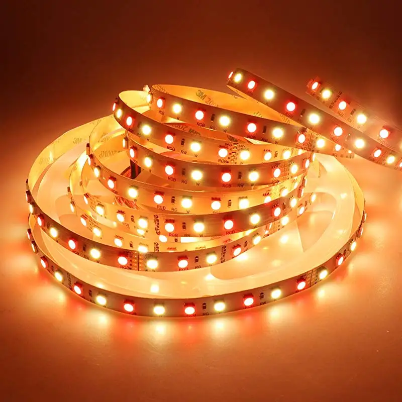 WASEDA 5050 SMD 24В не Водонепроницаемая RGBWW Светодиодная лента освещение 5 м 360