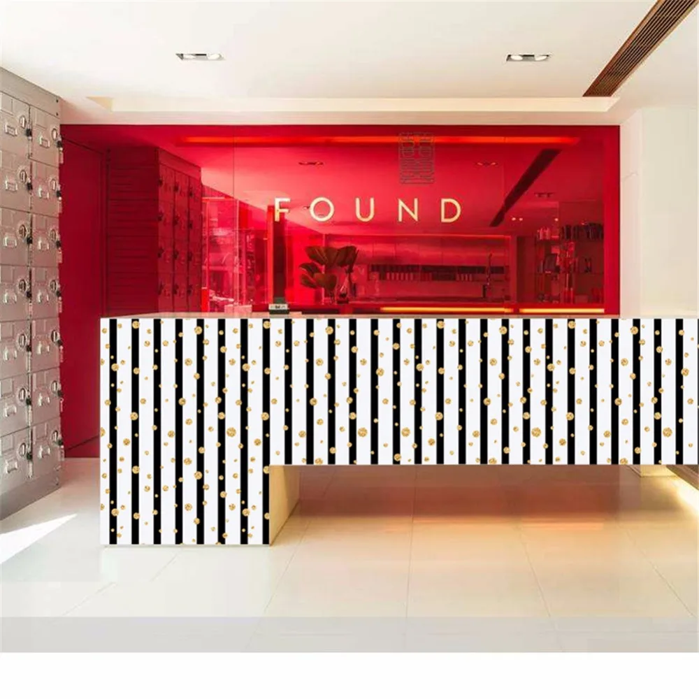 Yanqiao Stone 3D Stripe with Gold Balls Wall Sticker Wallpaper Peel and Stick Backsplash Easy To Install 1Pcs/set | Дом и сад