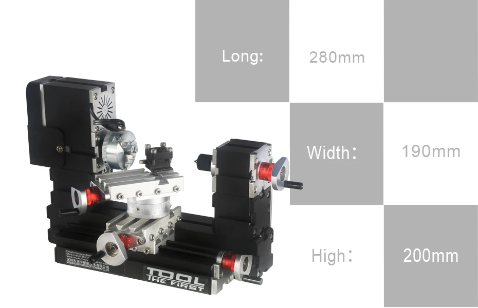 TZ20002MRP DIY гальванический BigPower мини металлический токарно-ротационный станок, 60 Вт 12000 об/мин мотор, стандартизированное образование детей, лучший подарок