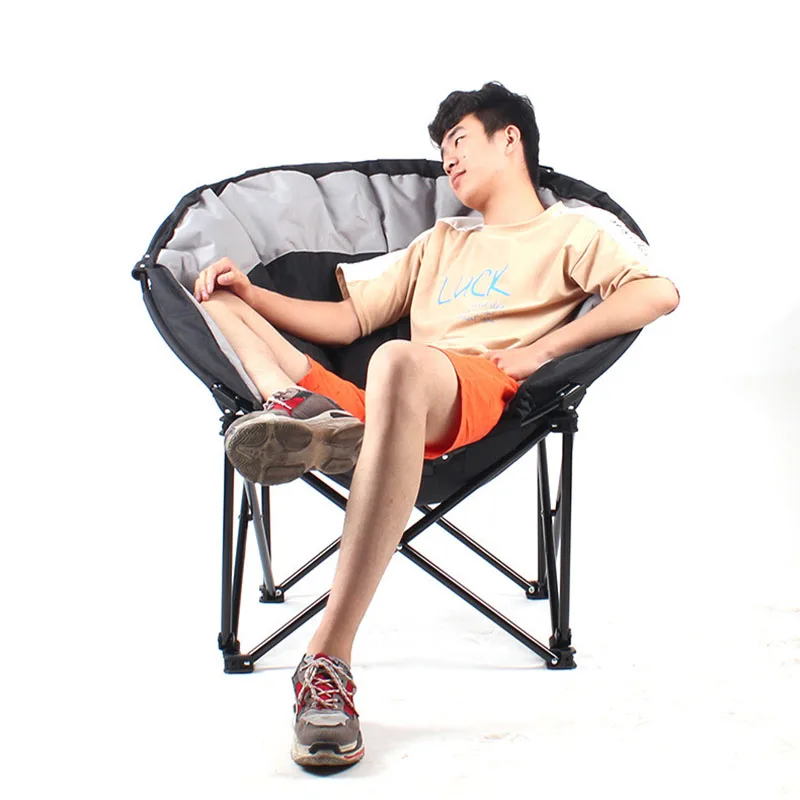 Складная черная портативная утолщенная стальная труба рыболовные стулья для