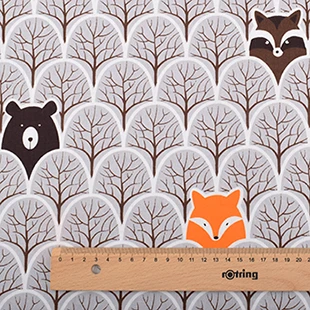 C 1 piece 50x160cm Chainho, серия серых мультфильмов, печатная саржевая хлопчатобумажная ткань, для поделок шитья ребенка и детей простыня, подушка, материал, пол метра - Цвет: C 1 piece 50x160cm
