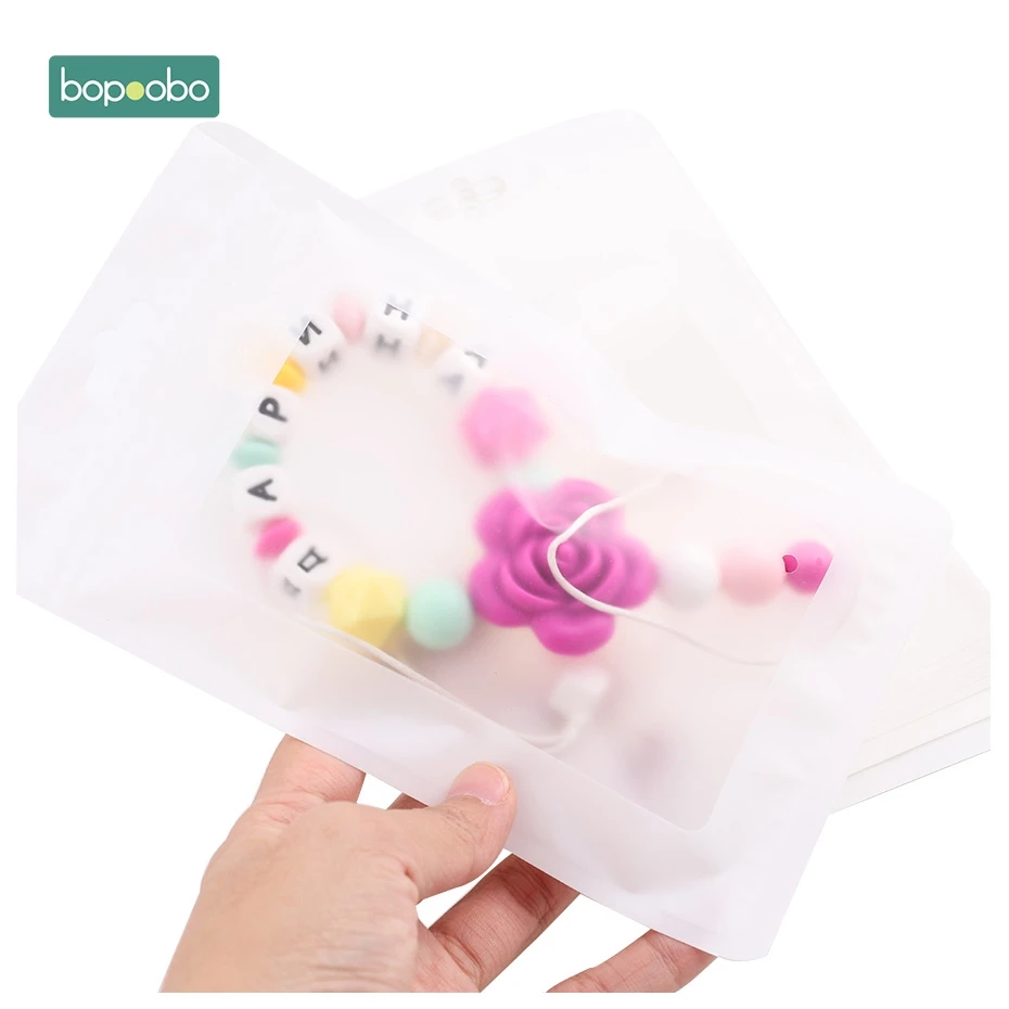 Bopoobo 20 шт. пластиковые белые сумки 11,5x19,5 см, демонстрационные сумки, аксессуары для кормления, безопасные и натуральные ювелирные изделия, подвесные сумки, связывающая сумка