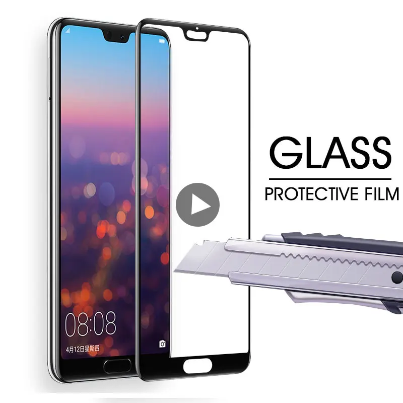 Закаленное стекло для Huawei P20 Lite Pro защита экрана с полным покрытием Nova 3E защитное