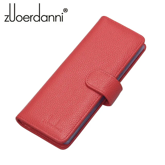 watermelon red 52 слотов из натуральной кожаная мужская визитница женская визитницы для карт кредитная карта чехол/мешок роскошный подарок кошелек высокое качество мода бумажник - Цвет: watermelon red