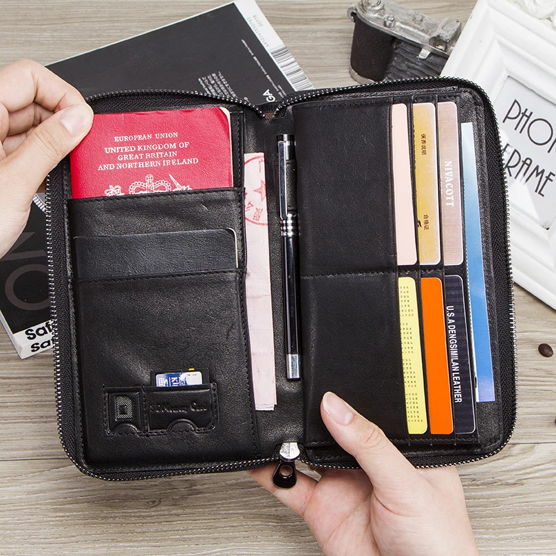 Контакта Для мужчин женские кошельки из натуральной кожи Мужской Длинный