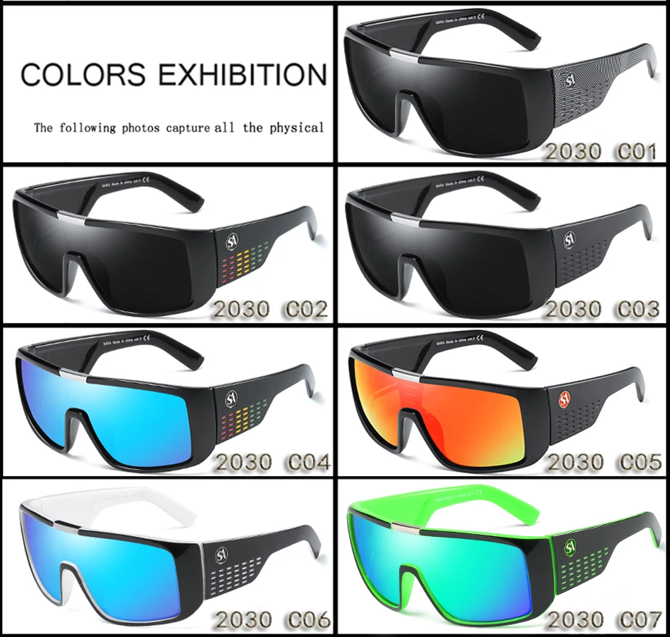 Мужские и женские солнцезащитные очки SARA спортивные дизайнерские с линзами