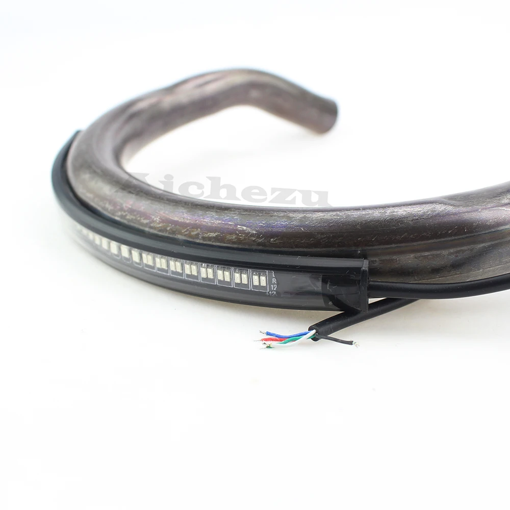 

ACZ Motorcycle 230mm Retro Cafe Racer Upswept Kick Up Rear Seat Frame Hoop Loop End 1" 25mm With Turn Signal Brake Tail Light