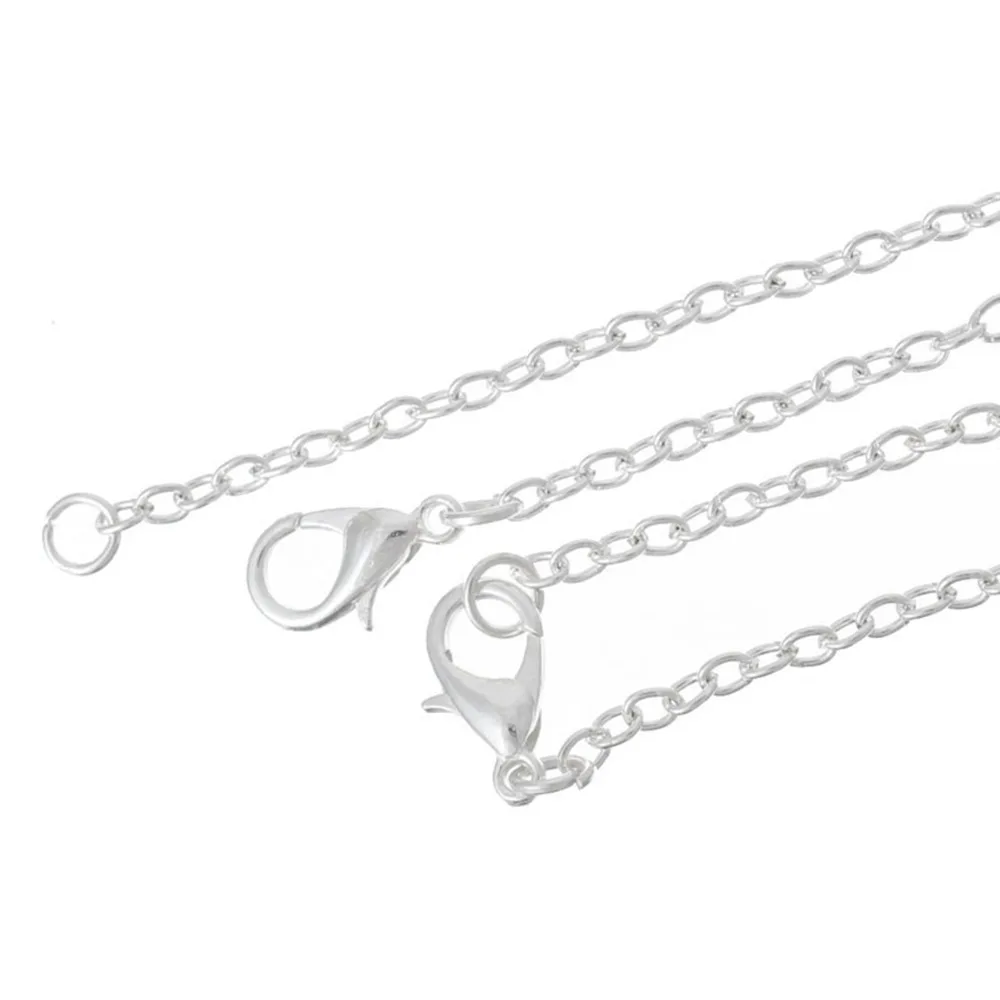 Doreen Box hot 12 серебряных цветов Омаров застежка кабель звено цепи ожерелья 18 &quotB12716