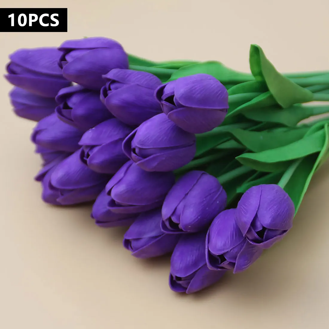 Dark Purple 10 шт./лот, искусственный мини тюльпан, настоящий свадебный букет, искусственные цветы из шелка для украшения дома, вечерние - Цвет: Dark Purple
