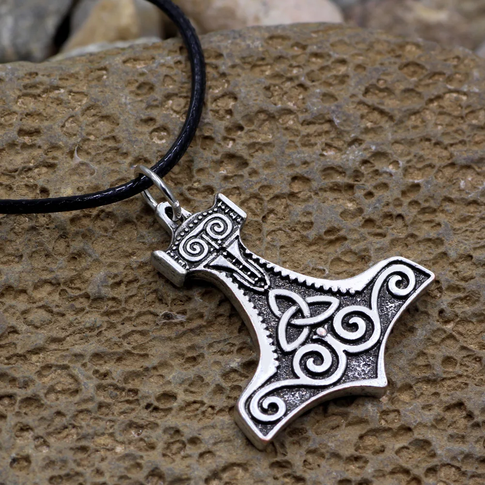 Youe shone Thor'S Hammer Knot Mjolnir Pewter подвеска ювелирные изделия Viking | Украшения и