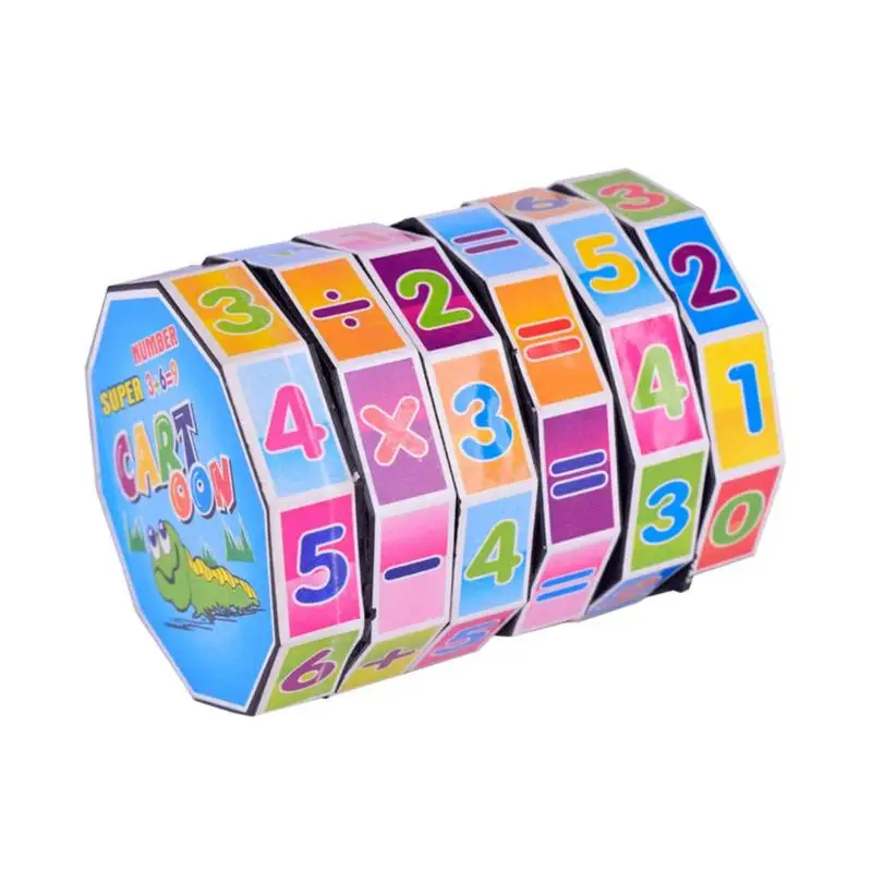 Пластик Красочные Fun Творческий подсчета блок цилиндрический номер игрушки для