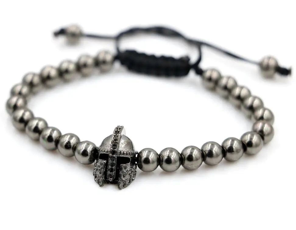 Браслет рыцаря для мужчин BPPCCR Anil Arjandas, золотого цвета, с бусинами, микроинкрустацией и макраме, Pulseira Feminina.