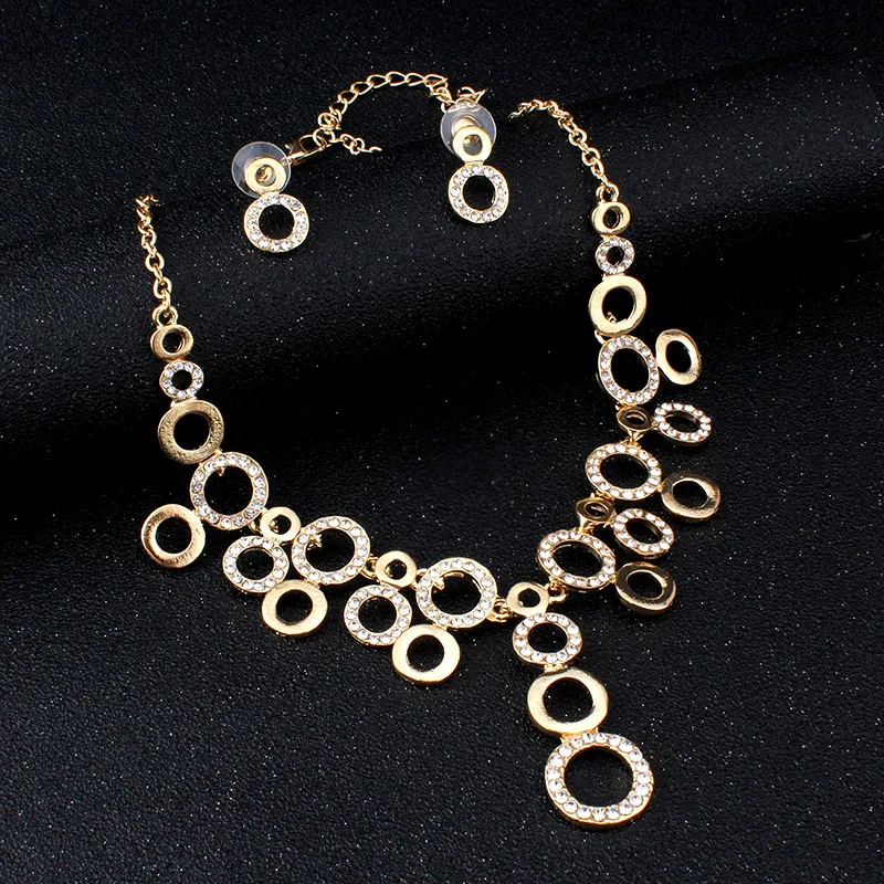Женский ювелирный комплект из колье серёг и браслета|necklace earring set|bridal jewelry setswholesale