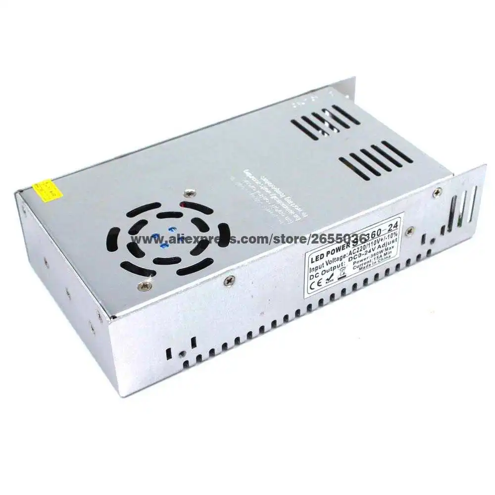 Регулируемый DC0 24V 15A 360W трансформатор постоянного напряжения переключатель
