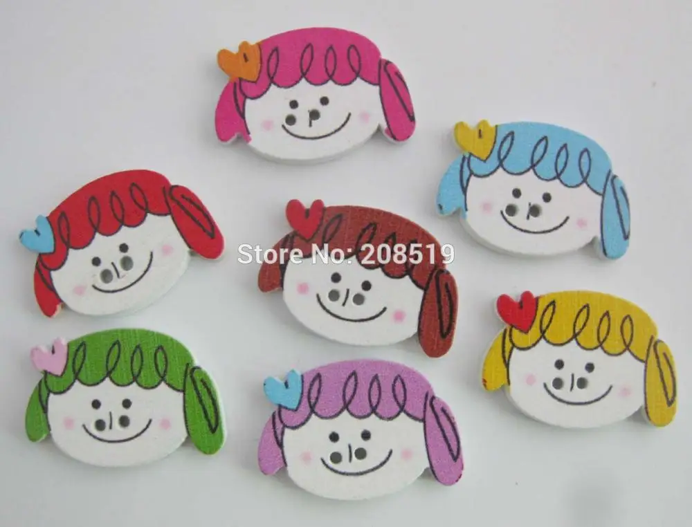 

WBNALN 17 мм * 25 мм Изящные кнопки для девочек для малышей разных цветов 200 шт. 2 отверстия для шитья детей кнопка скрапбукинга