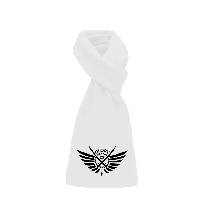 White Mark Модный Аниме Аватар короля китайская Глория основовязаный бархатный шарф Зимний Флисовый Шарф Косплей шаль, косынка подарок - Цвет: White Mark