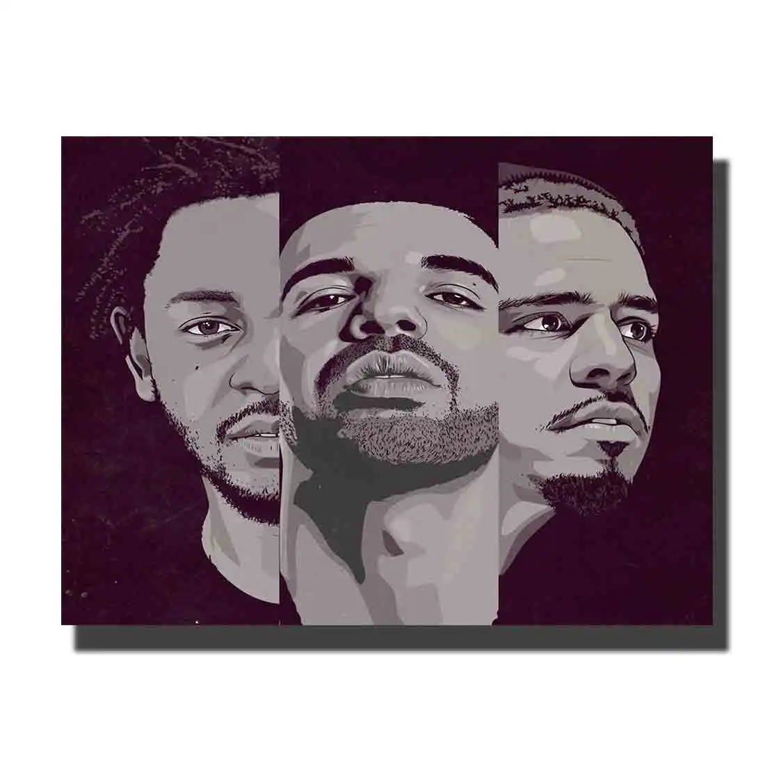 Художественный плакат с принтом J cole Дрейк кэндрик Ламар черт хит продаж домашний
