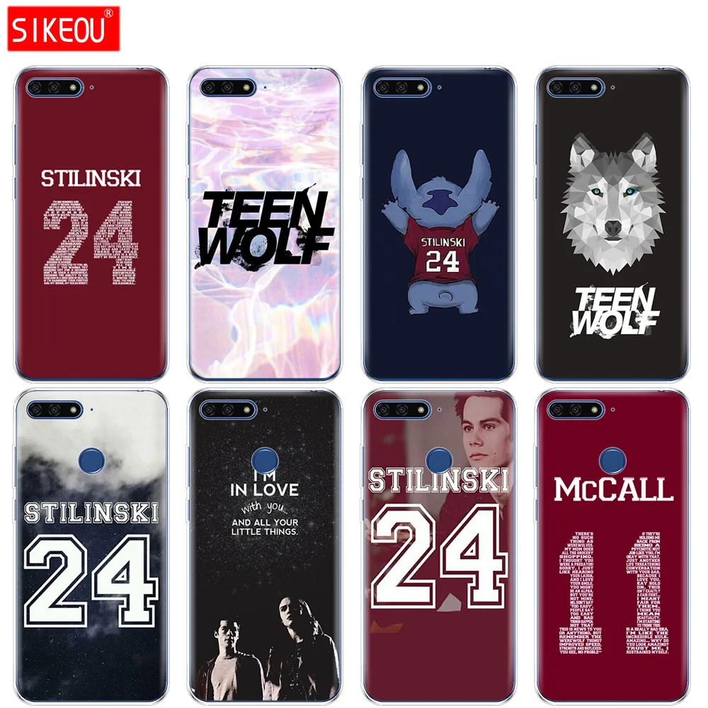 Силиконовый чехол для телефона Huawei Honor 7A PRO 7C Y5 Y6 Y7 Y9 2017 2018 Prime Teen Wolf Stilinski 24|Бамперы| |