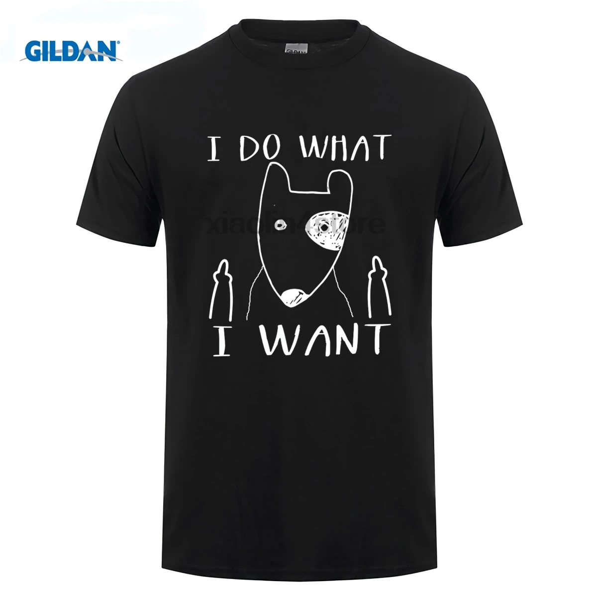 GILDAN I do what want Bull Terrier lover футболка подарок прекрасный простой принт Новая модная