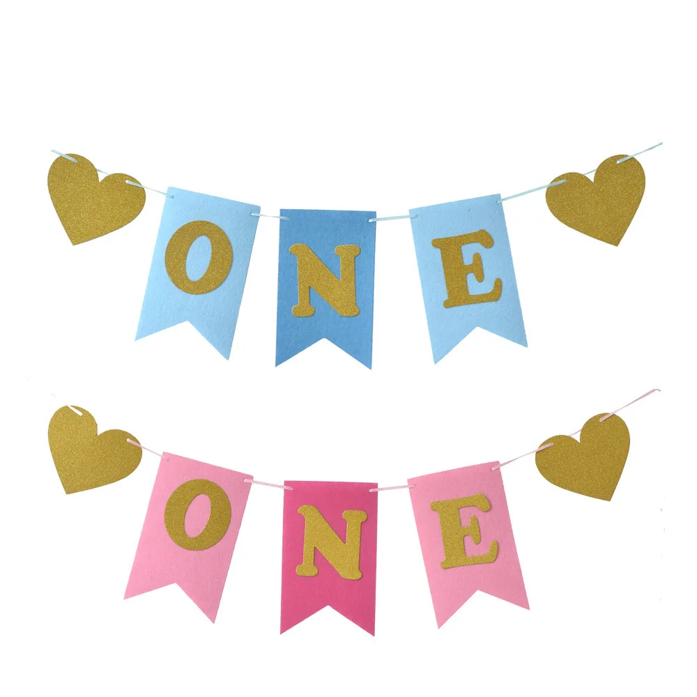 1 комплект Блестящий один Баннер Вымпел высокий стул Беби Шауэр детский Мальчики