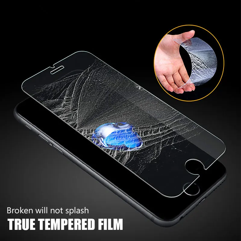 2.5D Protective glass on for iPhone 8 7 6 6s Plus Screen Protector for iPhone X XR XS MAXS Tempered glass on iPhone XR 7 Plus