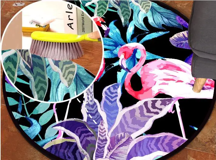 Фламинго напечатанный капитан круглый коврик для гостиной коврик мультяшный коврик для спальни ковер для детской комнаты
