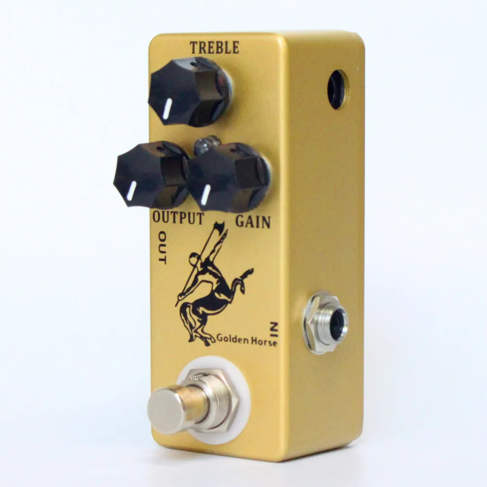 golden horse Moskyaudio мини гитарная педаль для звукового эффекта овердрайв, компрессор, искажения, хор, задержка, реверберации - Цвет: golden horse