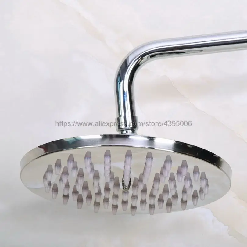 

Polished Chrome 8" inch Round Shower Head Over-head Shower Sprayer Top Shower Head Bsh203